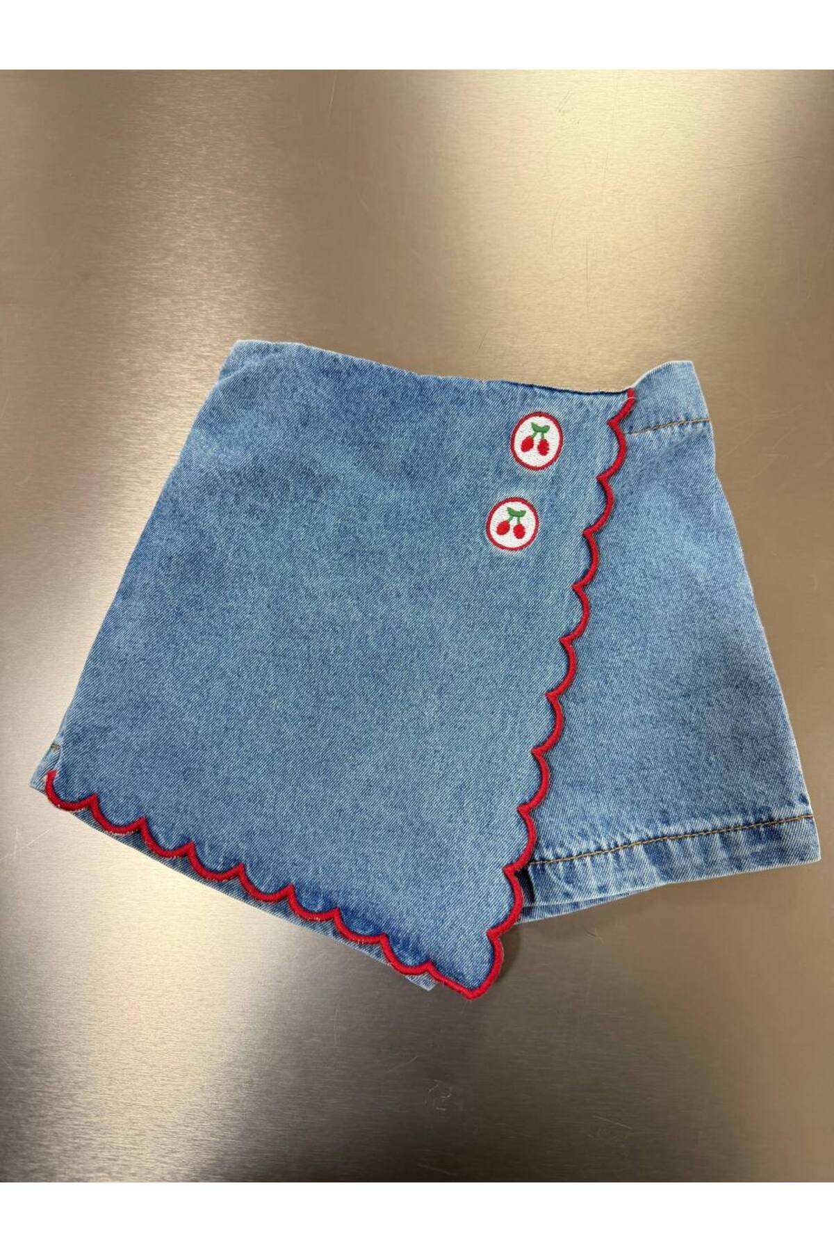 Kız Çocuk Kot Şort Etek