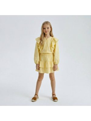 Sarı Kız Çocuk Etek Gömlek