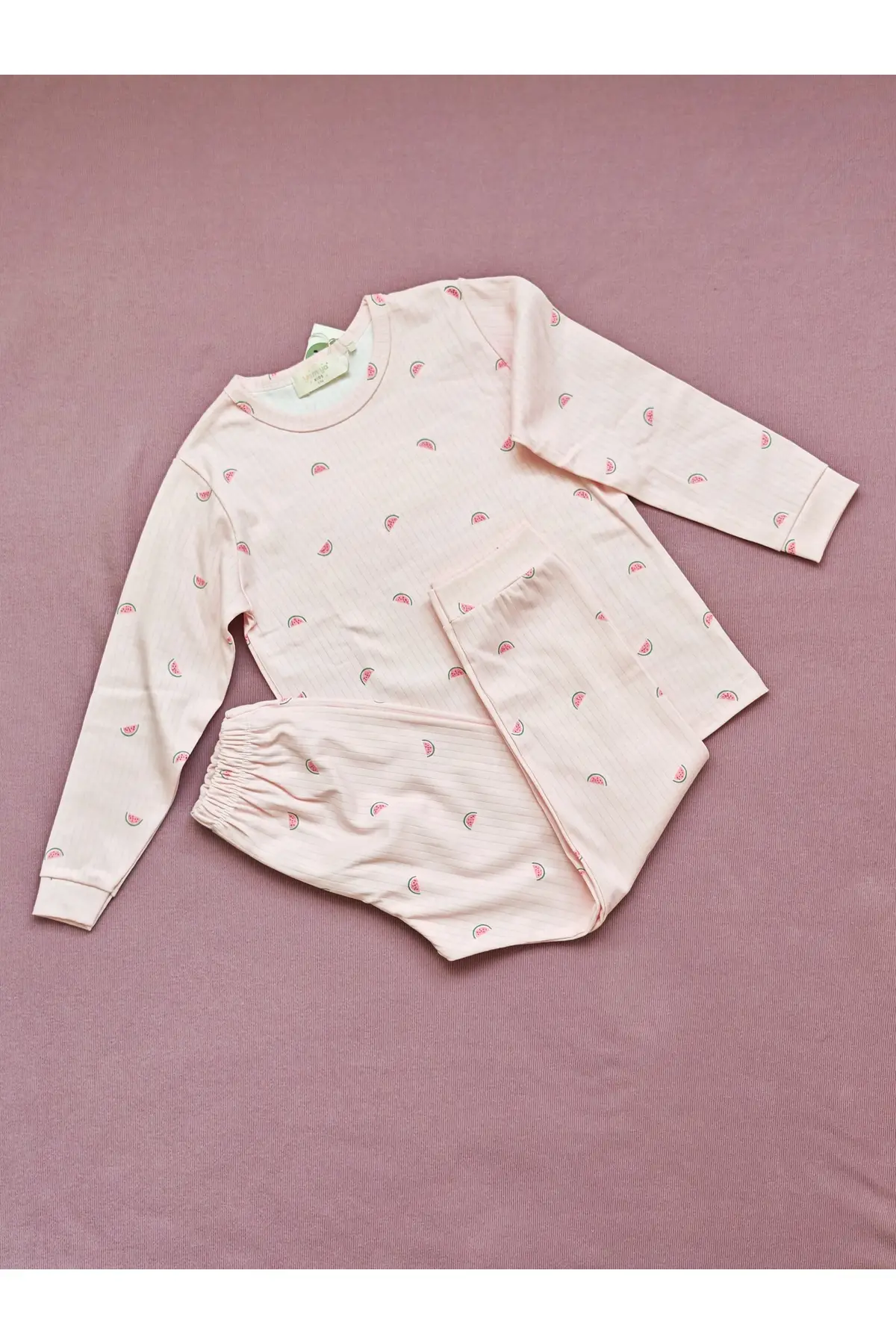 Pijama Pembe Karpuz Desenli