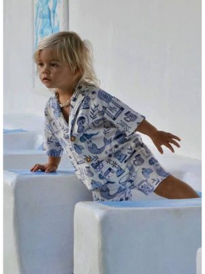 Alaçatı Keten Erkek Şortlu Takım Modası