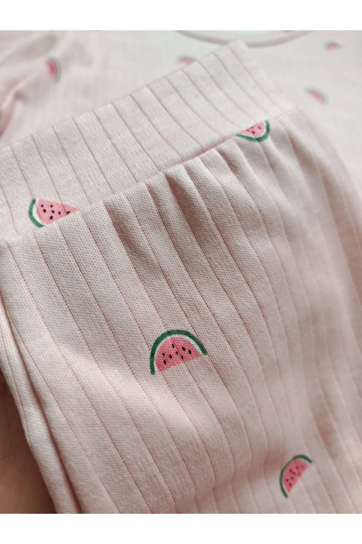 Pijama Pembe Karpuz Desenli