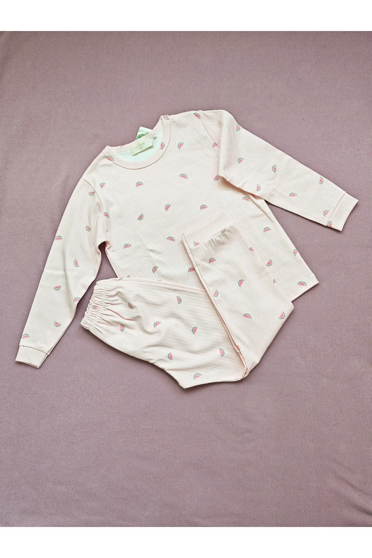 Pijama Pembe Karpuz Desenli