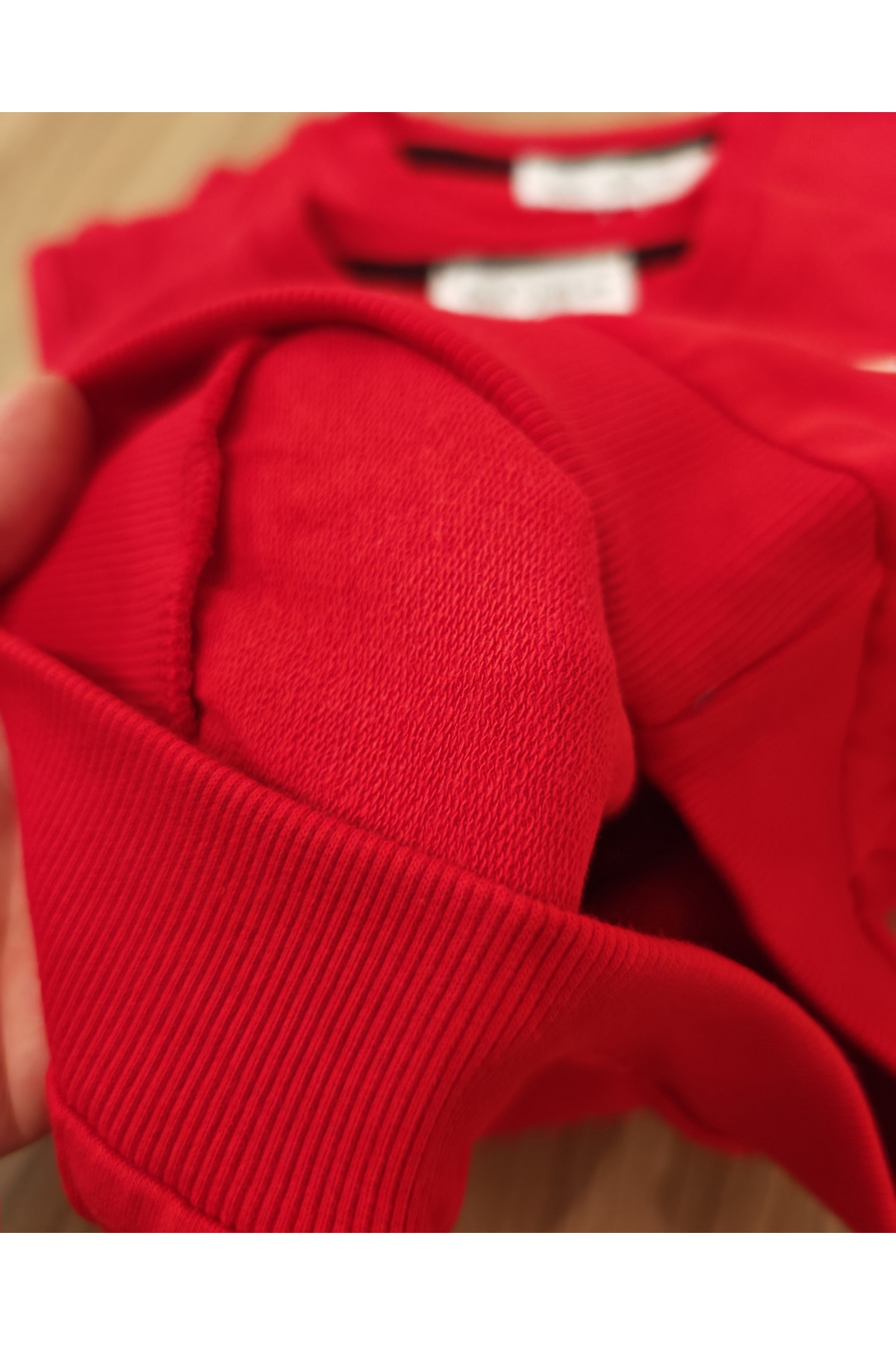 Kırmızı Erkek Kız Sweatshirt